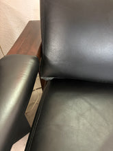 Load image into Gallery viewer, Black Leather Bastiano-Style Postmodern Armchair