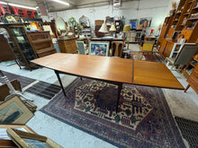 Load image into Gallery viewer, MCM Teak “Surfboard” Draw-Leaf Dining Table