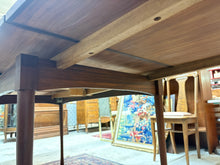 Load image into Gallery viewer, MCM Teak “Surfboard” Draw-Leaf Dining Table