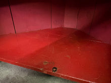 Load image into Gallery viewer, Lanark County 1840s Corner Cabinet – Original Mustard Paint & Red Interior