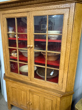 Load image into Gallery viewer, Lanark County 1840s Corner Cabinet – Original Mustard Paint & Red Interior