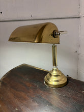 Load image into Gallery viewer, Art Deco Brass Banker’s Desk Lamp