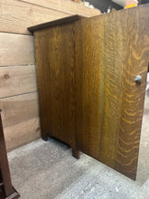 Load image into Gallery viewer, Quarter-Sawn Oak Storage Cabinet w/ Locking Door
