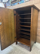 Load image into Gallery viewer, Quarter-Sawn Oak Storage Cabinet w/ Locking Door