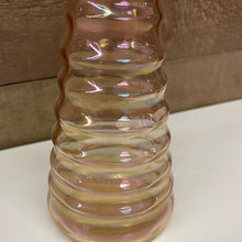 Load image into Gallery viewer, Hand blown, iridescent, rose decanter
