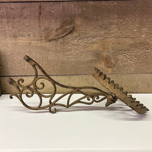 Load image into Gallery viewer, Antique Victorian Ornate Cast Iron Oil Lamp Holder Wall Sconce Dated 1881 A7
