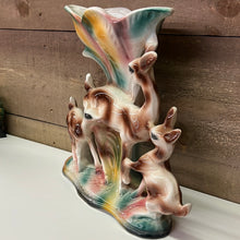 Load image into Gallery viewer, Large vintage ceramic Deer vase
