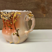 Load image into Gallery viewer, White and pink porcelain shaving mug
