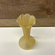 Load image into Gallery viewer, Petite frosted yellow vase
