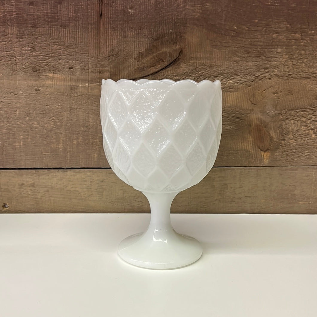 Milk glass goblet