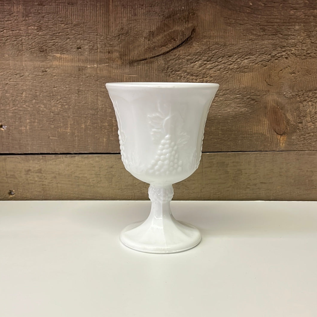 Milk glass pedestal dish