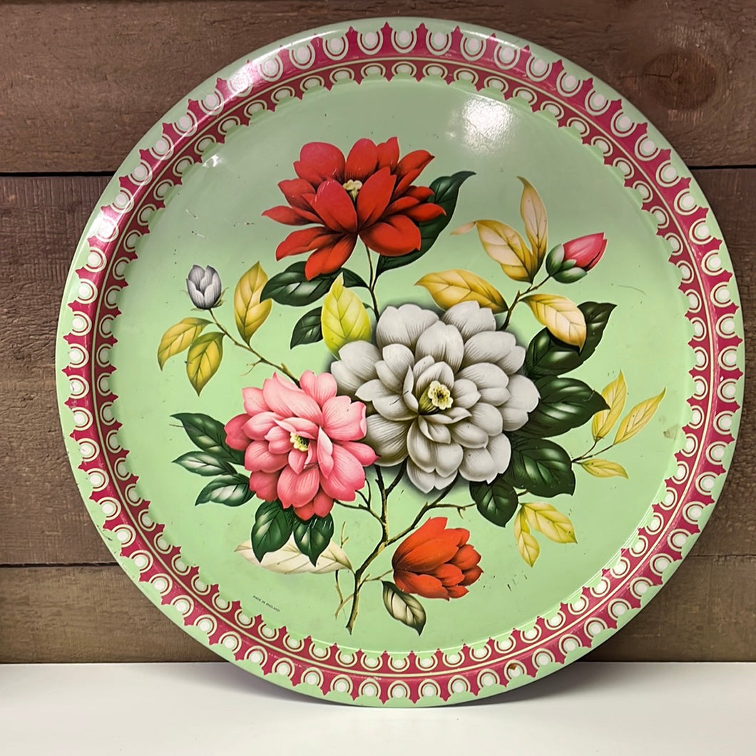 English MTM metal floral tray