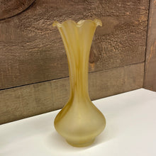 Load image into Gallery viewer, Petite frosted yellow vase
