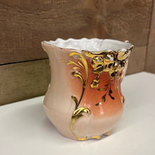 Load image into Gallery viewer, White and pink porcelain shaving mug
