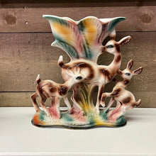 Load image into Gallery viewer, Large vintage ceramic Deer vase

