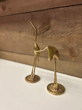 Load image into Gallery viewer, Set of two brass cranes
