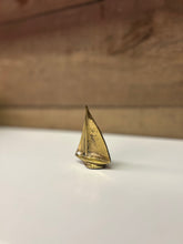Load image into Gallery viewer, Miniature brass sailboat
