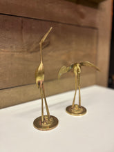 Load image into Gallery viewer, Set of two brass cranes
