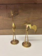 Load image into Gallery viewer, Set of two brass cranes
