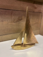 Load image into Gallery viewer, Large Brass Sailboat
