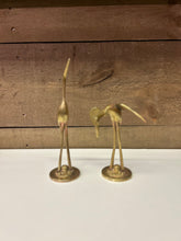 Load image into Gallery viewer, Set of two brass cranes
