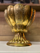 Load image into Gallery viewer, Large brass edged pedestal bowl
