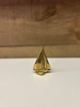 Load image into Gallery viewer, Miniature brass sailboat
