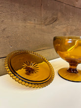 Load image into Gallery viewer, Depression glass Amber dish
