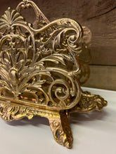 Load image into Gallery viewer, Art Nouveau brass letter holder
