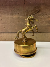 Load image into Gallery viewer, Brass unicorn music box
