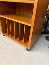 Load image into Gallery viewer, Mid-Century Modern Danish Teak Record &amp; Media Stand on Castors
