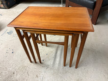 Load image into Gallery viewer, Set of 3 MCM Teak Nesting Tables
