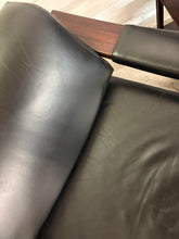 Load image into Gallery viewer, Black Leather Bastiano-Style Postmodern Armchair
