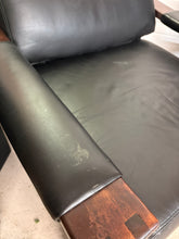 Load image into Gallery viewer, Black Leather Bastiano-Style Postmodern Armchair
