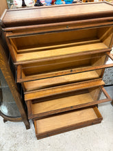 Load image into Gallery viewer, Oak Barrister Stacking Bookcase w/ Glass Doors
