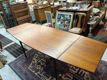 Load image into Gallery viewer, MCM Teak “Surfboard” Draw-Leaf Dining Table
