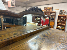 Load image into Gallery viewer, Oak Curved Glass China Cabinet with Claw Feet
