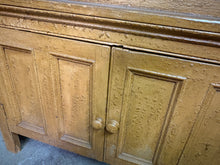 Load image into Gallery viewer, Lanark County 1840s Corner Cabinet – Original Mustard Paint &amp; Red Interior
