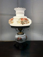 Load image into Gallery viewer, Floral “Gone With The Wind” Hurricane Parlor Lamp
