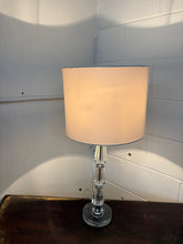 Load image into Gallery viewer, Contemporary Tiered Glass Table Lamp w/ Cream Shade
