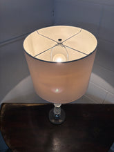 Load image into Gallery viewer, Contemporary Tiered Glass Table Lamp w/ Cream Shade
