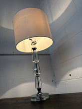 Load image into Gallery viewer, Contemporary Tiered Glass Table Lamp w/ Cream Shade
