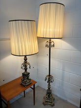 Load image into Gallery viewer, Ornate Hollywood Regency-Style Table &amp; Floor Lamps
