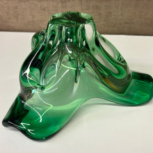 Load image into Gallery viewer, Mint/Kelly Green art glass ashtray
