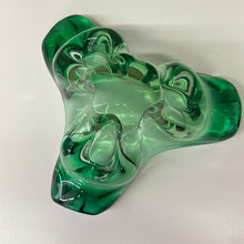 Load image into Gallery viewer, Mint/Kelly Green art glass ashtray
