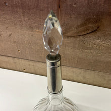 Load image into Gallery viewer, Crystal decanter with silver neck detail
