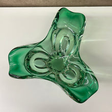 Load image into Gallery viewer, Mint/Kelly Green art glass ashtray
