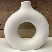 Load image into Gallery viewer, White circle vase
