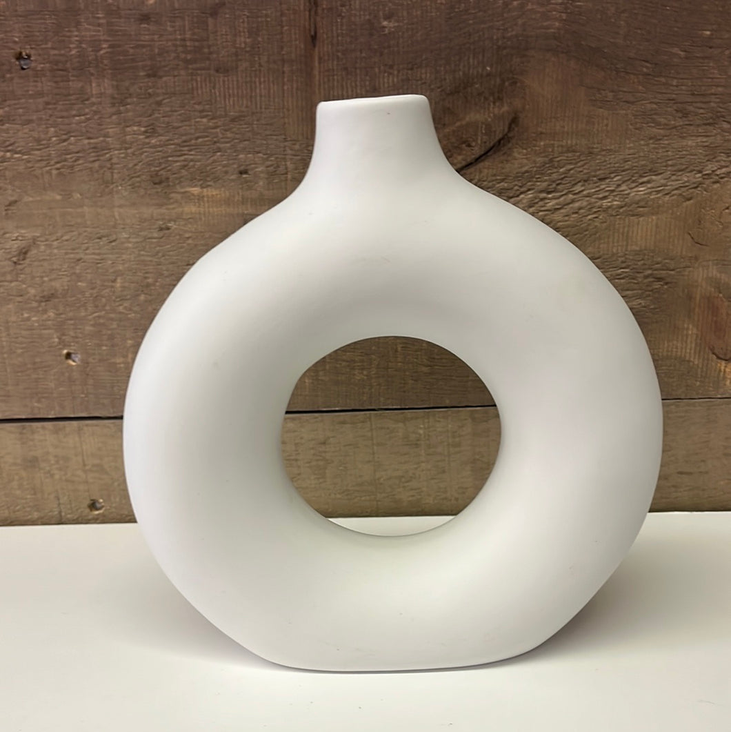 White circle vase